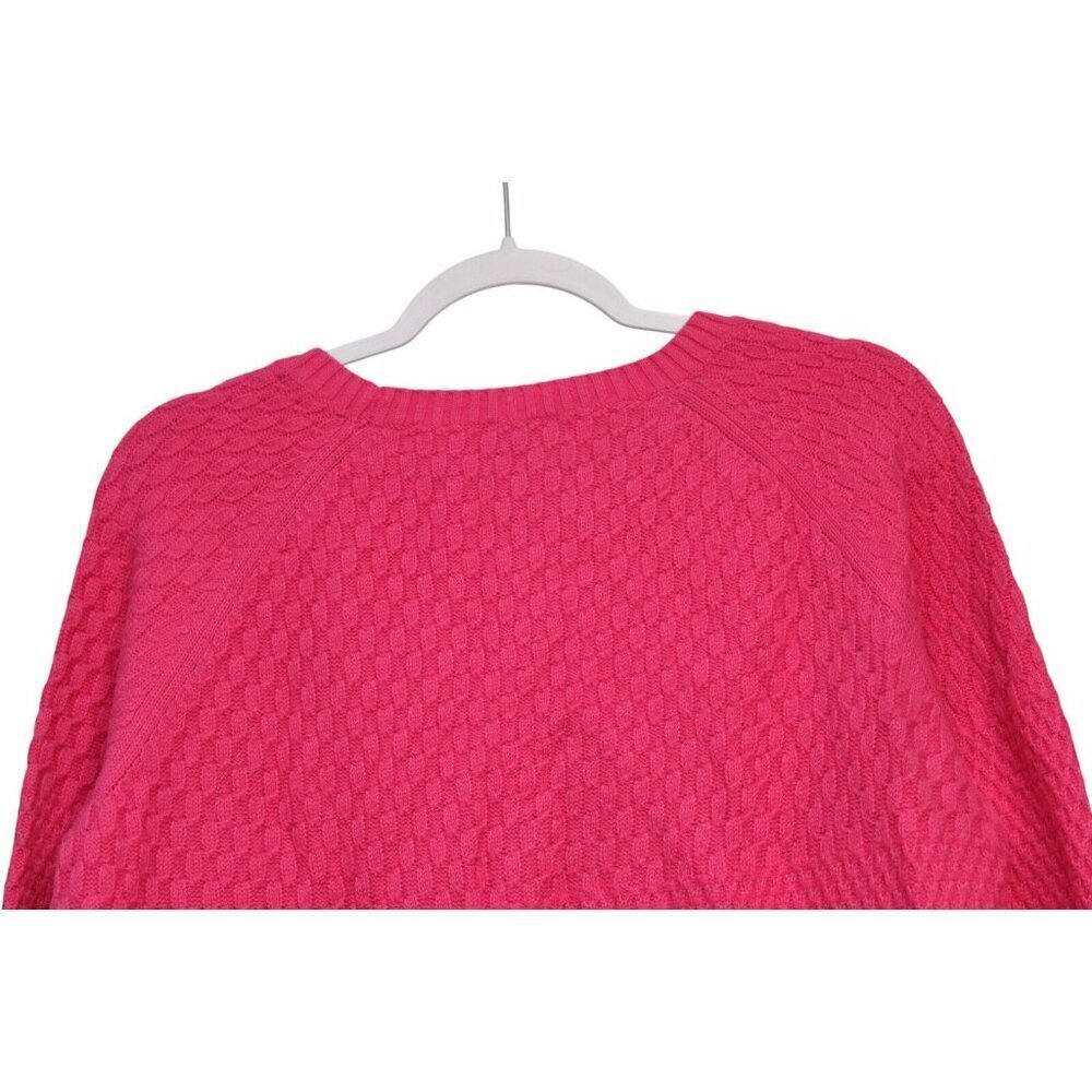 Talbots Sweater Size XL Lambs Wool Textured Knit Pink Valentines Day Preppy Soft - Picture 10 of 12